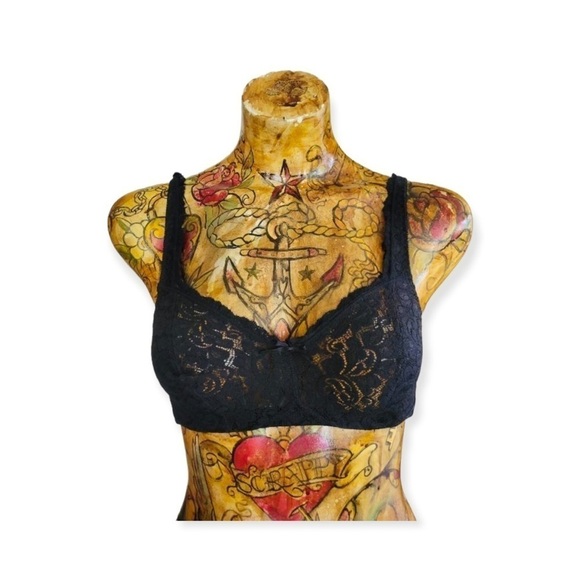 Playtex Secret black lace bra 36B wireless - Picture 2 of 7